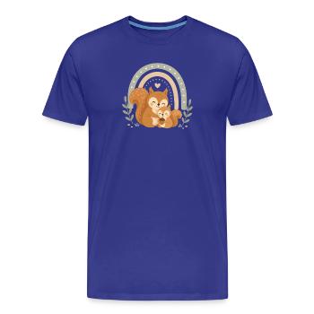 Famille des Écureuils Bohèmes Arc-en-ciel - T-shirt bio Premium Homme - bleu roi - Devant - Damien (186cm)
