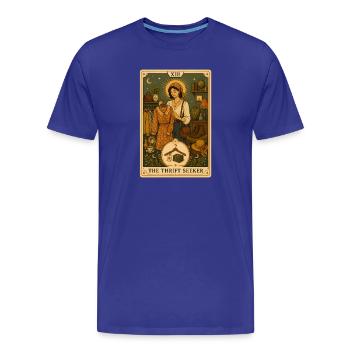 Chercheur d’occasion | Vintage Tarot - T-shirt bio Premium Homme - bleu roi - Devant - Damien (186cm)