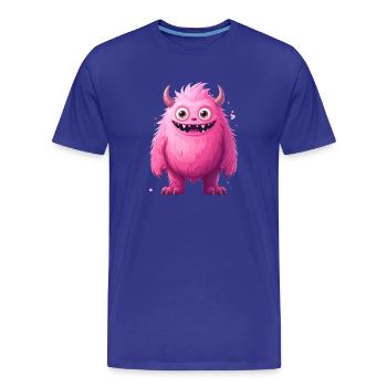 Pinkes Monster - Männer Premium Bio T-Shirt - Königsblau - Vorne - Damien (186cm)