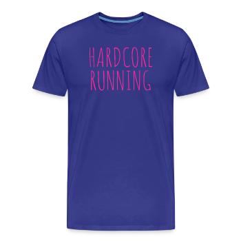 HARDCORE RUNNING - Men's Premium Organic T-Shirt - royal blue - Front - Damien (186cm)