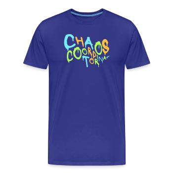 Coordinateur du Chaos Titre drôle Parents Teacher Logo - T-shirt bio Premium Homme - bleu roi - Devant - Damien (186cm)