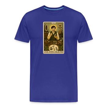 Stone Collector | Minerals Tarot - Men's Premium Organic T-Shirt - royal blue - Front - Damien (186cm)