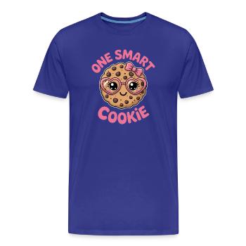 Un Cookie Intelligent - Cookie Intelligent avec des Lunettes - T-shirt bio Premium Homme - bleu roi - Devant - Damien (186cm)