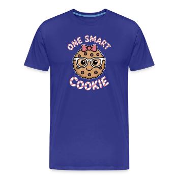 Un Cookie Intelligent - Cookie Intelligent avec des Lunettes - T-shirt bio Premium Homme - bleu roi - Devant - Damien (186cm)