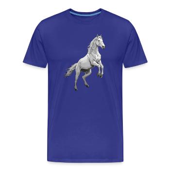 Hochspringender Hengst  - Männer Premium Bio T-Shirt - Königsblau - Vorne - Damien (186cm)