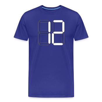 NUMÉRO 12 Douze Cadeaux d’anniversaire numériques - T-shirt bio Premium Homme - bleu roi - Devant - Damien (186cm)