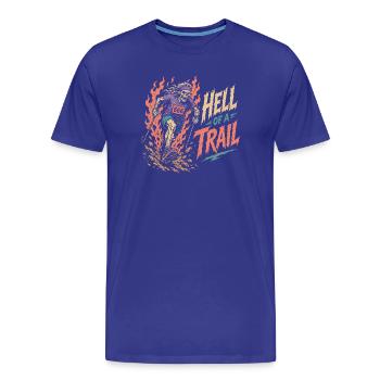 Course sur sentier - Un sacré sentier - T-shirt bio Premium Homme - bleu roi - Devant - Damien (186cm)