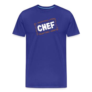 Chef - Männer Premium Bio T-Shirt - Königsblau - Vorne - Damien (186cm)