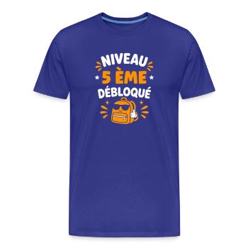 Niveau 5e Débloqué Backpack - T-shirt bio Premium Homme - bleu roi - Devant - Damien (186cm)