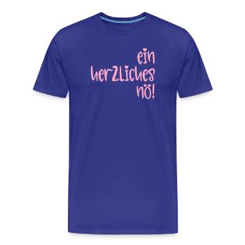 Absage - Herzliches Nö - Männer Premium Bio T-Shirt - Königsblau - Vorne - Damien (186cm)