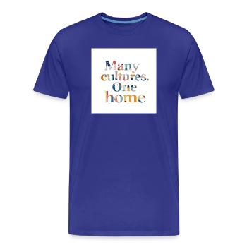 De nombreuses cultures et une même maison - T-shirt bio Premium Homme - bleu roi - Devant - Damien (186cm)