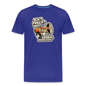 Verbal Überlegen Megaphone Cartoon - Männer Premium Bio T-Shirt - Königsblau - Vorne - Damien (186cm)