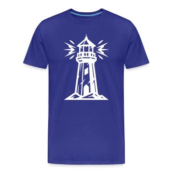 Leuchtturm Symbol - Männer Premium Bio T-Shirt - Königsblau - Vorne - Damien (186cm)