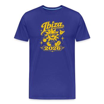 Ibiza 2026 La magie du soleil - T-shirt bio Premium Homme - bleu roi - Devant - Damien (186cm)