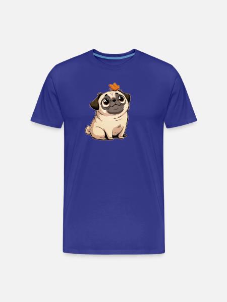 Carlin avec papillon - T-shirt bio Premium Homme - bleu roi