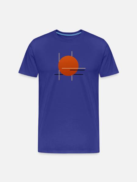 Solar circle and abstract lines - Men's Premium Organic T-Shirt - royal blue