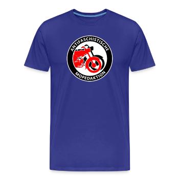Antifaschistische Mopedaktion - Männer Premium Bio T-Shirt - Königsblau - Vorne - Damien (186cm)