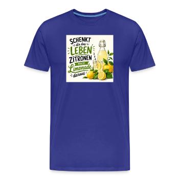 Zitronen  - Männer Premium Bio T-Shirt - Königsblau - Vorne - Damien (186cm)
