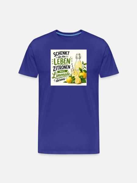 Zitronen - Männer Premium Bio T-Shirt - Königsblau
