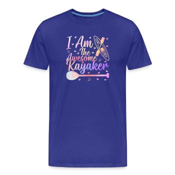 Kayak en canoë - Je suis le kayakiste génial - T-shirt bio Premium Homme - bleu roi - Devant - Damien (186cm)