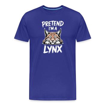 Lynx Dictions Lynx Drôle de cadeau de lynx - T-shirt bio Premium Homme - bleu roi - Devant - Damien (186cm)