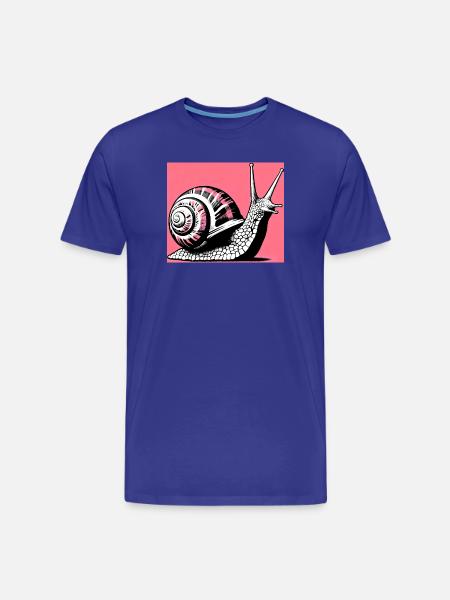 Escargot - T-shirt bio Premium Homme - bleu roi