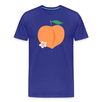 Pfirsichherzblüte - Männer Premium Bio T-Shirt - Königsblau - Vorne - Damien (186cm)