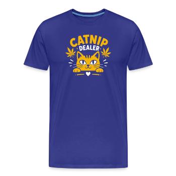 Gelbe Nip-Händlerkatze - Männer Premium Bio T-Shirt - Königsblau - Vorne - Damien (186cm)