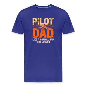 Pilote Papa Pilote Cool Pilot - T-shirt bio Premium Homme - bleu roi - Devant - Damien (186cm)