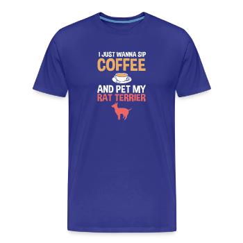Rat Terrier - Männer Premium Bio T-Shirt - Königsblau - Vorne - Damien (186cm)
