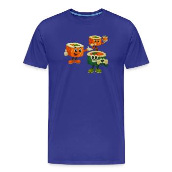 Happy sushi crew - T-shirt bio Premium Homme - bleu roi - Devant - Damien (186cm)