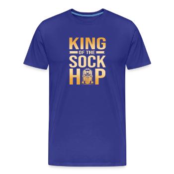 Sock Hop - T-shirt bio Premium Homme - bleu roi - Devant - Damien (186cm)