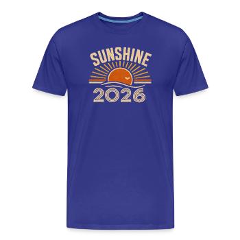 Été 2026 - T-shirt bio Premium Homme - bleu roi - Devant - Damien (186cm)