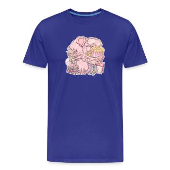 Soirée Pyjama Jeunes Filles - T-shirt bio Premium Homme - bleu roi - Devant - Damien (186cm)