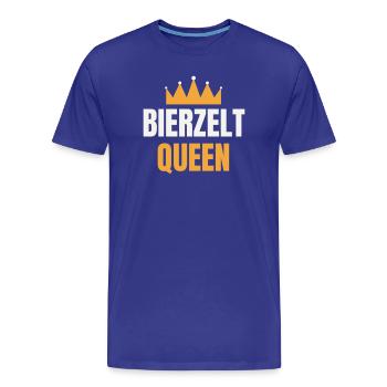 Bierzelt Queen – Volksfest Frauen Krone Spruch - Männer Premium Bio T-Shirt - Königsblau - Vorne - Damien (186cm)
