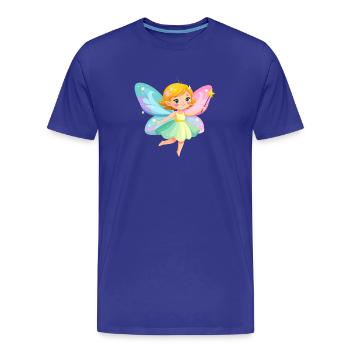 Süße kleine Fee in Pastellfarben – Comic-Design - Männer Premium Bio T-Shirt - Königsblau - Vorne - Damien (186cm)