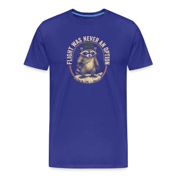 Courage des ratons laveurs : option Ne jamais s’échapper - T-shirt bio Premium Homme - bleu roi - Devant - Damien (186cm)