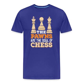 Schach Schachspieler Schachbrett - Männer Premium Bio T-Shirt - Königsblau - Vorne - Damien (186cm)