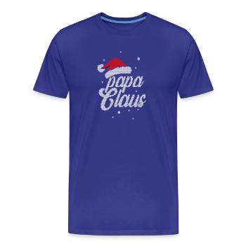 Papa Claus Funny Ugly Christmas Dad Gift - Men's Premium Organic T-Shirt - royal blue - Front - Damien (186cm)