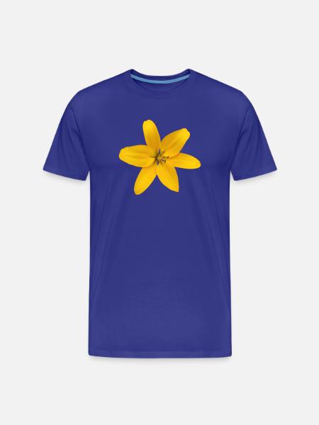 Vibrant_Yellow_Asiatic_Lily_Isolated_Flower_Pho - Men's Premium Organic T-Shirt - royal blue