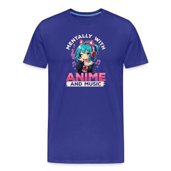 Anime et musique Chibi - T-shirt bio Premium Homme - bleu roi - Devant - Damien (186cm)