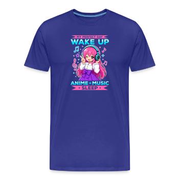 Anime et musique Chibi - T-shirt bio Premium Homme - bleu roi - Devant - Damien (186cm)