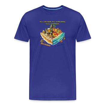 Bierküste, Obstküste – Hopfen, Vitamine, Sommer - Männer Premium Bio T-Shirt - Königsblau - Vorne - Damien (186cm)