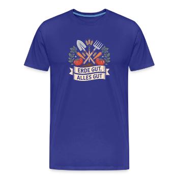 Erde Gut Alles Gut Umweltschutz Natur Mutter Erde - Männer Premium Bio T-Shirt - Königsblau - Vorne - Damien (186cm)