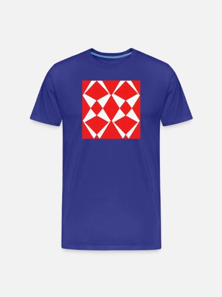 Crimson Diamond Tessellation - Männer Premium Bio T-Shirt - Königsblau