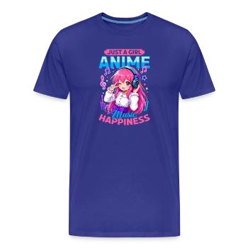 Anime et musique Chibi - T-shirt bio Premium Homme - bleu roi - Devant - Damien (186cm)