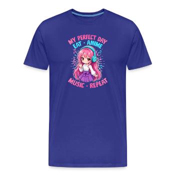 Anime et musique Chibi - T-shirt bio Premium Homme - bleu roi - Devant - Damien (186cm)