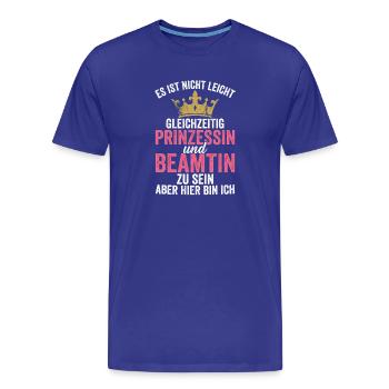 Prinzessin und Beamtin zugleich - Männer Premium Bio T-Shirt - Königsblau - Vorne - Damien (186cm)