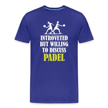 Padel_Saying_For_Introverted_Pdel_Players - Men's Premium Organic T-Shirt - royal blue - Front - Damien (186cm)