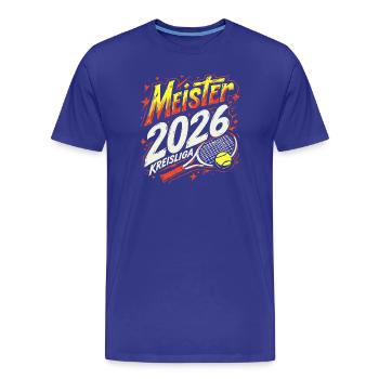 Tennis Meister 2026, Kreisliga Sieger Shirt - Männer Premium Bio T-Shirt - Königsblau - Vorne - Damien (186cm)